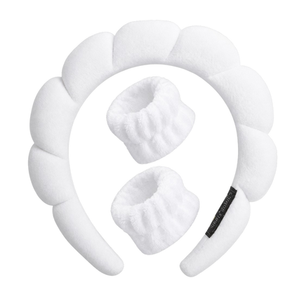 Spa Headband & Wrist Washband Set